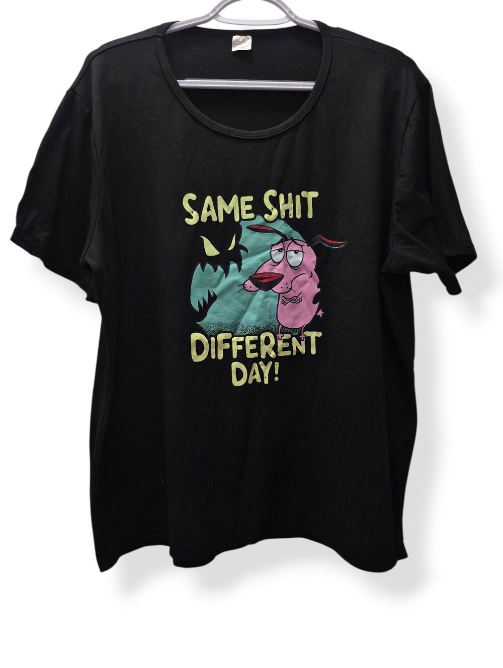 Cartoon Network "Same Shit Different Day" Graphic Adult Tee - Black, XXL (16-18)